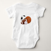 Rode Tractor Custom Baby Bodysuit (Achterkant)
