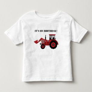 Rode Tractor Het is mijn verjaardag Persoonlijk Kinder Shirts