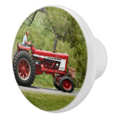 Rode Tractor Keramische Knop (Rechts)