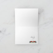 Rode Tractor Liefde Dankkaart Bedankkaart (Binnen)