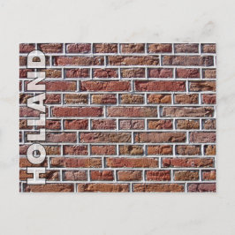  rode traditionele Nederlandse brickwork Pointing Briefkaart