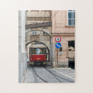 Rode tram in de oude stad Praag - Tsjechische Repu Legpuzzel