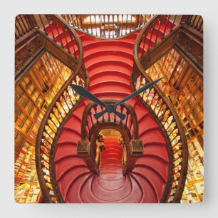 rode trap, Portugal Vierkante Klok