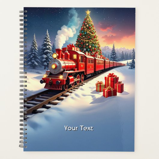 Rode Trein Kerstboom Vakantie Planner (Voorkant)