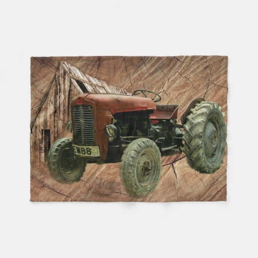  rode trekker, bijtende schuur fleece deken (Voorkant (Horizontaal))