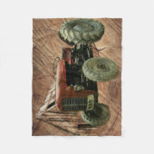  rode trekker, bijtende schuur fleece deken (Voorkant)