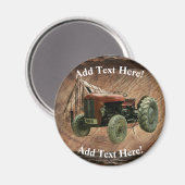  rode trekker, bijtende schuur, magneet (Voorkant / Achterkant)