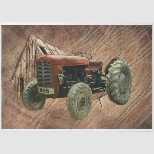 rode trekker, bijtende schuur tissuepapier (Voorkant)