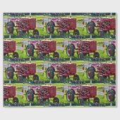 Rode trekkerpapier cadeaupapier (Vlak)