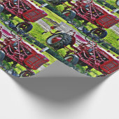 Rode trekkerpapier cadeaupapier (Hoek)