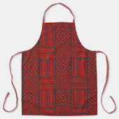 Rode Tribal Pattern Art Schort (Voorkant)