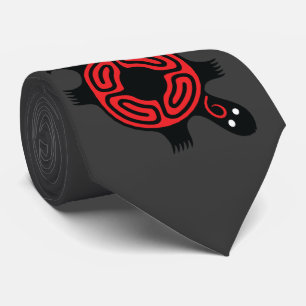 Rode Tribal Turtle Stropdas
