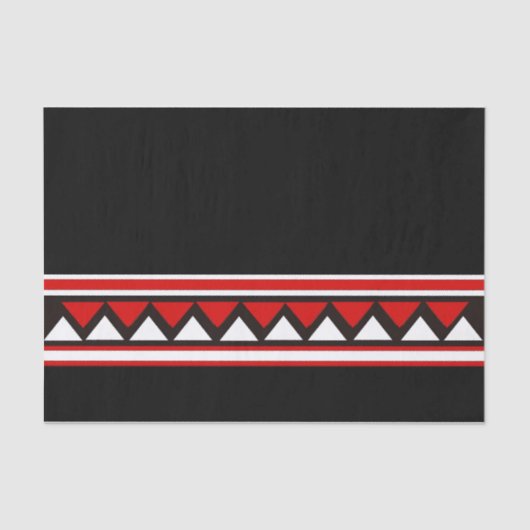 Rode tribale driehoeken tissuepapier (Voorkant)