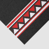 Rode tribale driehoeken tissuepapier (Detail)
