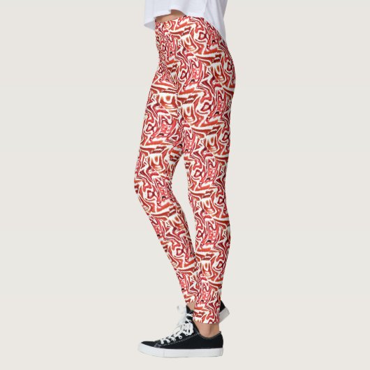 Rode Tropisch Leggings (Links)