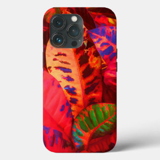 Rode tropische bladeren Hoesje-Mate iPhone case