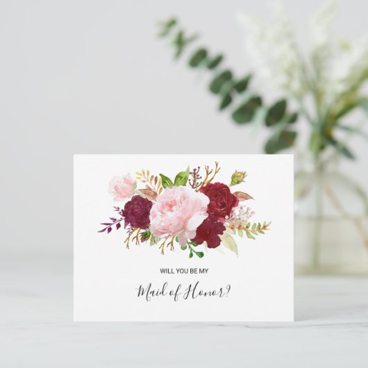 Rode Tropische en Romantische Erebruid Uitnodiging Briefkaart (Staand voorkant)