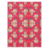 rode tropische sneeuwpop tafelkleed (Voorkant)