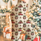  Rode Truck Plaid Ornamenten Kerst Leggings