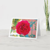 Rode Tuin Roos Portret Kaart (Voorkant)
