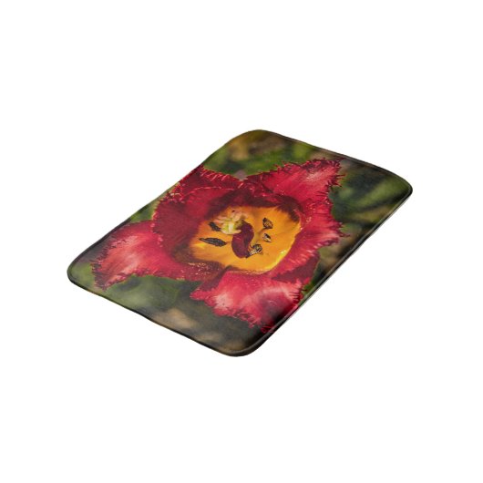 Rode tulp badmat (Gekanteld)