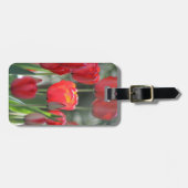 Rode Tulp Bagage Label Persoonlijk (Voorkant horizontaal)
