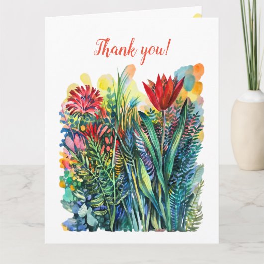 Rode tulp bedankkaart (Voorkant)