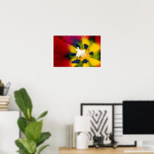 Rode Tulp bloem Poster (Thuiskantoor)