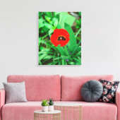 Rode tulp canvas afdruk (Insitu (Woonkamer))