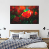 Rode tulp canvas afdruk (Insitu (Slaapkamer))