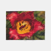 Rode tulp fleece deken (Voorkant (Horizontaal))