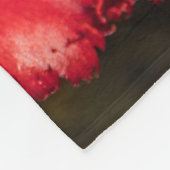 Rode tulp fleece deken (Hoek)