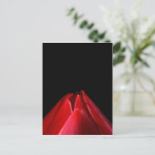 Rode Tulp Minimalistische Bloemen Briefkaart (Staand voorkant)
