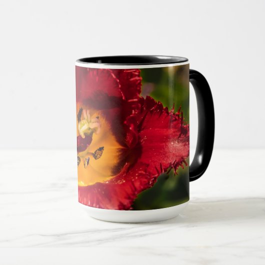 Rode tulp mok (Voorkant rechts)