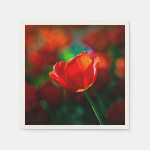Rode tulp - Mysterie van bloei Servetten