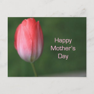 rode tulpbloem, vrolijke moederdag briefkaart