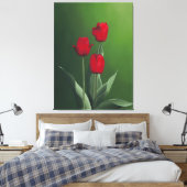 Rode tulpen canvas afdruk (Insitu (Slaapkamer))