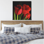 Rode tulpen canvas afdruk (Insitu (Slaapkamer))