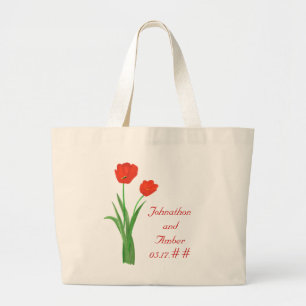 Rode Tulpen, Canvas tassen voor bruiloft