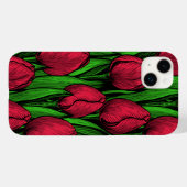 Rode tulpen Case-Mate iPhone case (Achterkant (horizontaal))