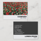 Rode Tulpen en primrozen Visitekaartje (Voorkant / Achterkant)