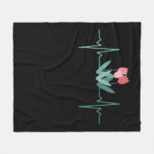 Rode tulpen fleece deken (Voorkant (Horizontaal))