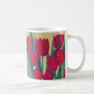 Rode tulpen koffiemok