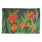 Rode tulpen kussensloop (Achterkant)