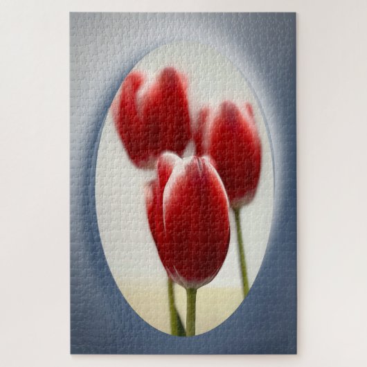 Rode tulpen legpuzzel (Verticaal)
