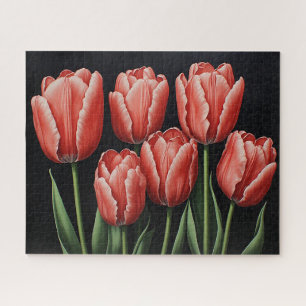 Rode tulpen legpuzzel