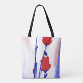 Rode Tulpen met blauw Draagtas (Achterkant)