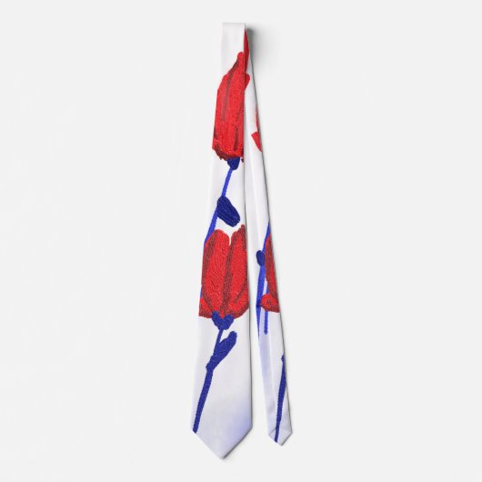 Rode Tulpen met blauw Stropdas (Voorkant)