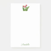 Rode tulpen met groen post-it® notes (Voorkant)