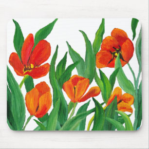 Rode tulpen muismat